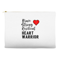 Heart Warrior Chd Awareness Brave Strong Resilient Shirt T Shirt Accessory Pouches | Artistshot