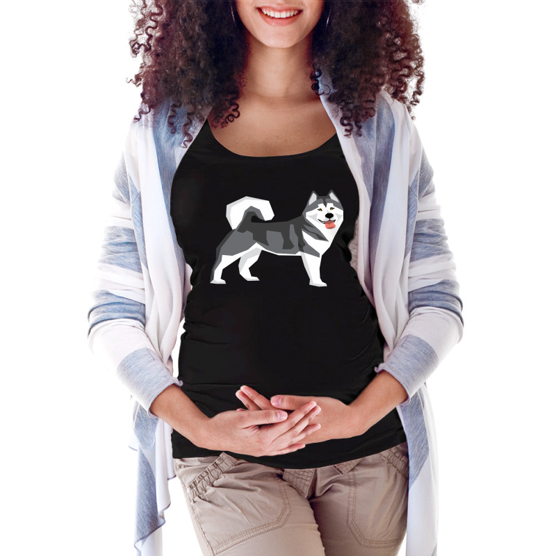 Malamute Wolf Alaskan Husky Siberian Husky Hoodie Maternity Scoop Neck T-shirt by klezgbnist | Artistshot