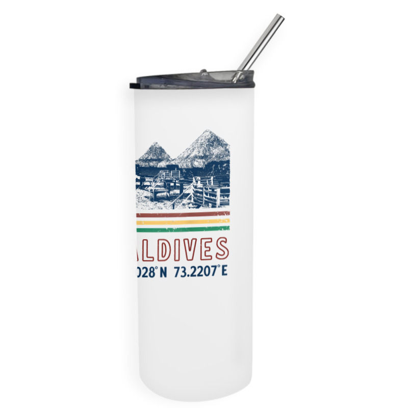 Maldives Bungalow Villas Retro T Shirt Skinny Tumbler | Artistshot