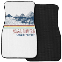 Maldives Bungalow Villas Retro T Shirt Front Car Mat | Artistshot