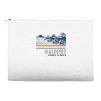 Maldives Bungalow Villas Retro T Shirt Accessory Pouches | Artistshot