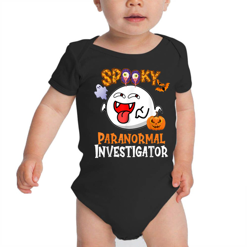 Boo Halloween Costume Spooky Paranormal Investigator T Shirt Baby Bodysuit by woestebjparmal | Artistshot