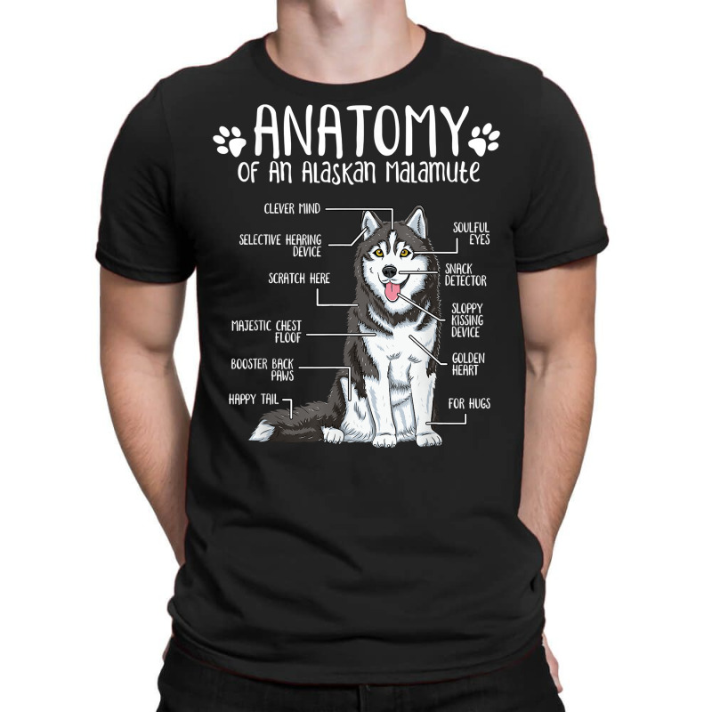 Funny Anatomy Alaskan Malamute Dog Lover T Shirt T-shirt | Artistshot