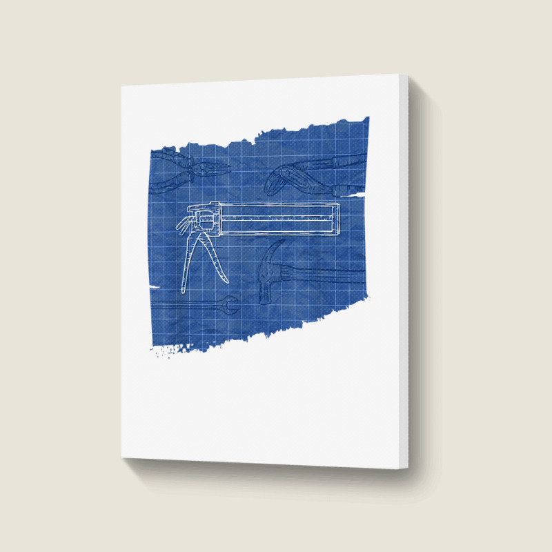 Machinist Tools Blueprint   Cnc Machine Operator T Shirt Portrait Canvas Print | Artistshot