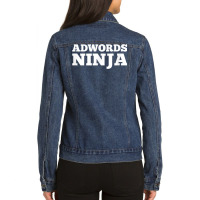 Ad Words Ninja   Awesome Keyword And Seo Marketing T Shirt Ladies Denim Jacket | Artistshot