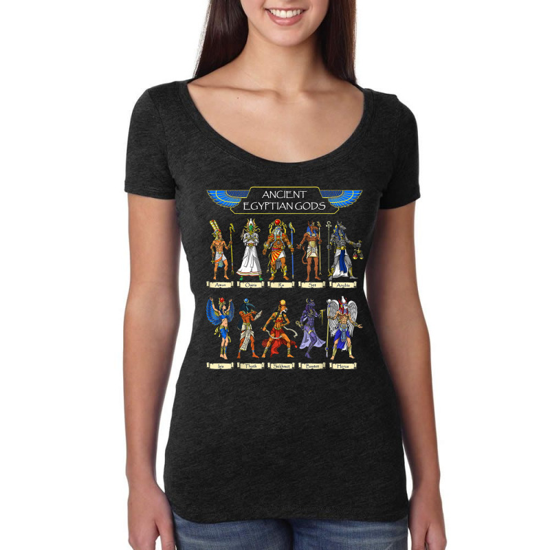 Egyptian Gods Ancient Mythology Pharaoh Anubis Thoth Horus T Shirt Women's Triblend Scoop T-shirt by beansidpeelleo | Artistshot