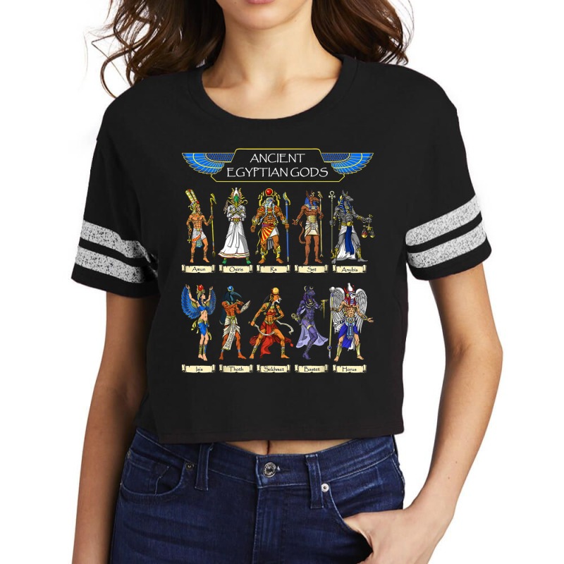 Egyptian Gods Ancient Mythology Pharaoh Anubis Thoth Horus T Shirt Scorecard Crop Tee by beansidpeelleo | Artistshot