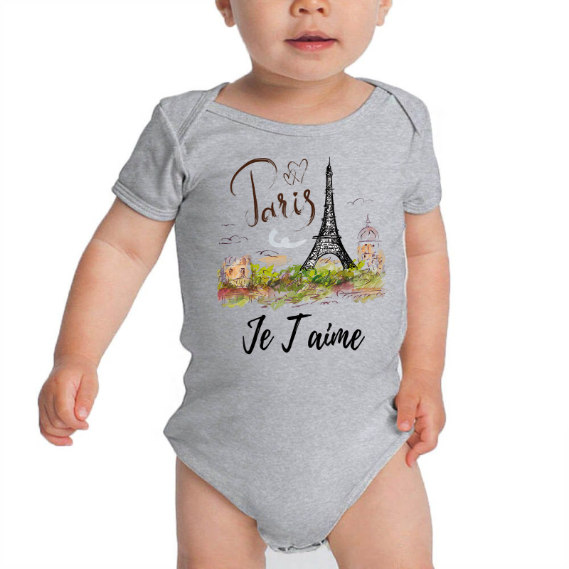 Eiffel Tower Paris Shirt Vintage I Love Paris France Shirt Baby Bodysuit by beansidpeelleo | Artistshot