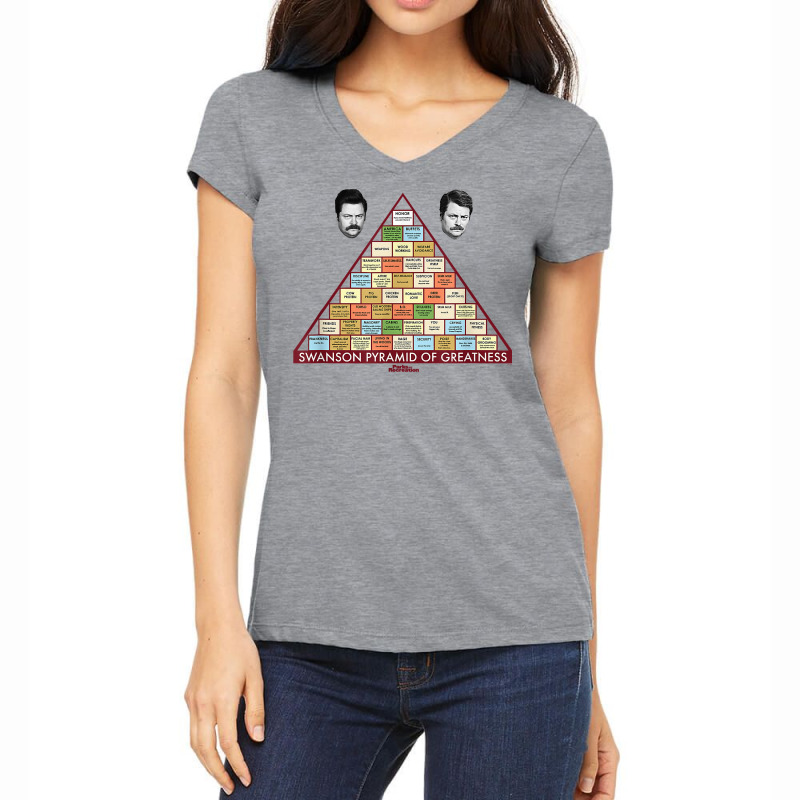 Parks & Recreation Swanson Pyramid Of Greatness T Shirt Women's V-Neck T-Shirt by klezgbnist | Artistshot