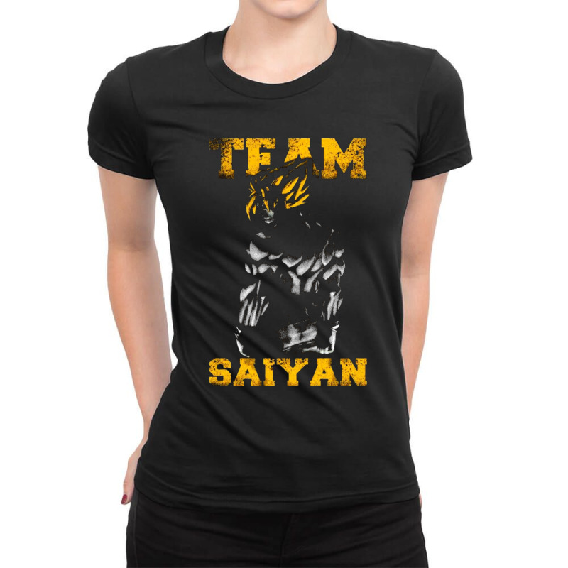 Team Saiyan Ladies Fitted T-Shirt by ShelaRenayKaeser | Artistshot