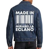 Made In Mirabella Eclano Barcode T Shirt Men Denim Jacket | Artistshot