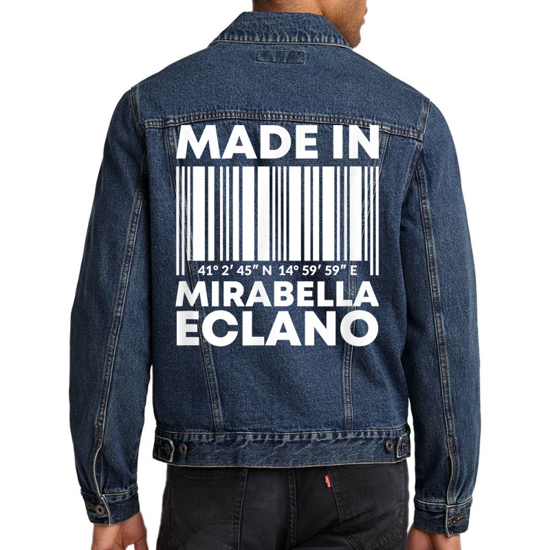 Made In Mirabella Eclano Barcode T Shirt Men Denim Jacket | Artistshot