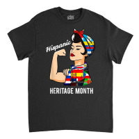 National Hispanic Heritage Month Woman Latin Culture Flags T Shirt Classic T-shirt | Artistshot