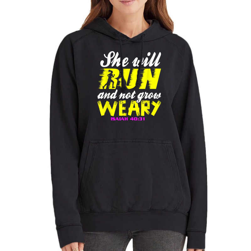 She Will Run And Not Grow Weary Cristian Faith Isaiah 4031 T Shirt Vintage Hoodie | Artistshot