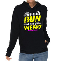 She Will Run And Not Grow Weary Cristian Faith Isaiah 4031 T Shirt Lightweight Hoodie | Artistshot