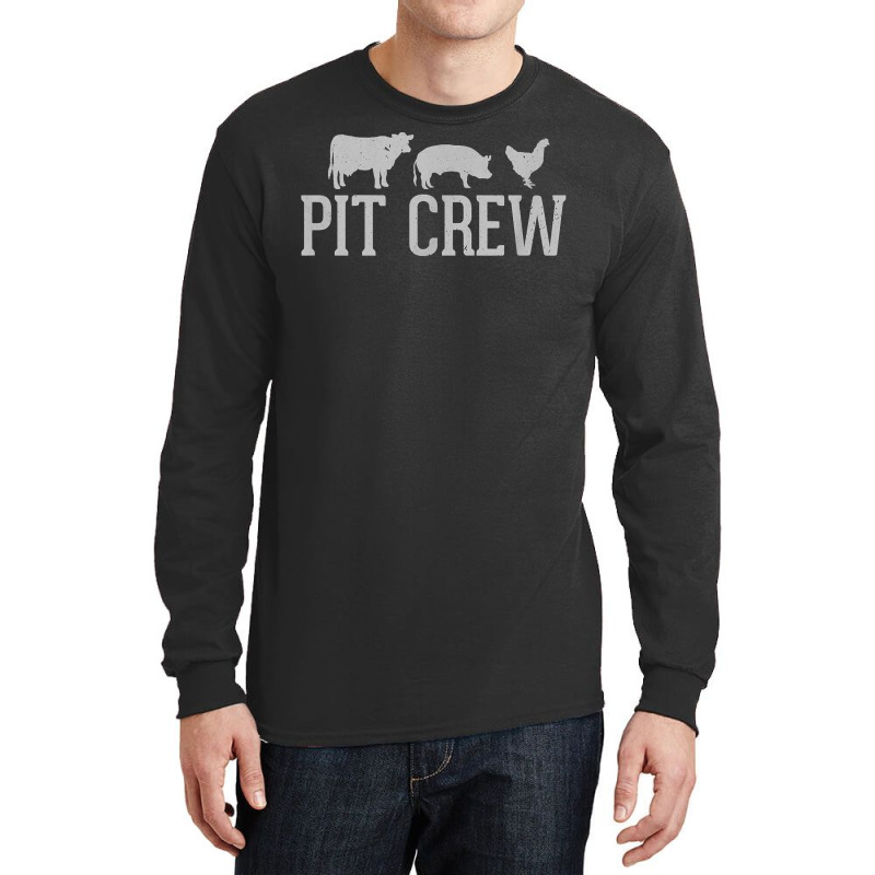 Pit Crew Cow Pig Chicken Barbecue Cookout Grilling Out T Shirt Long Sleeve Shirts by swaratpoavonabil | Artistshot