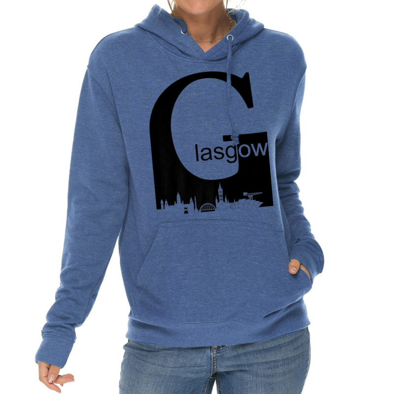 Glasgow Scotland City Skyline Silhouette Style Premium T Shirt Lightweight Hoodie | Artistshot