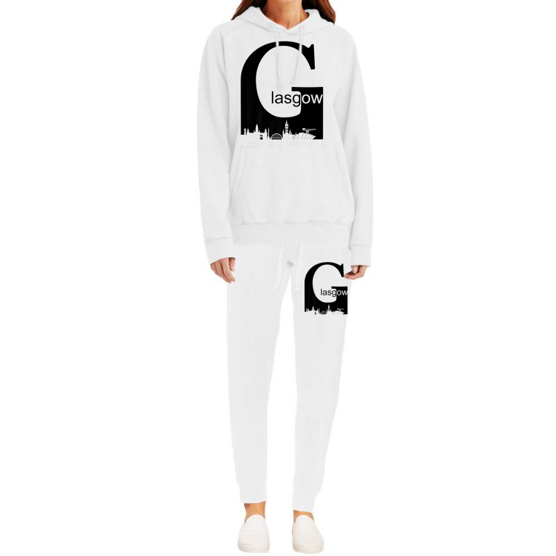 Glasgow Scotland City Skyline Silhouette Style Premium T Shirt Hoodie & Jogger Set | Artistshot