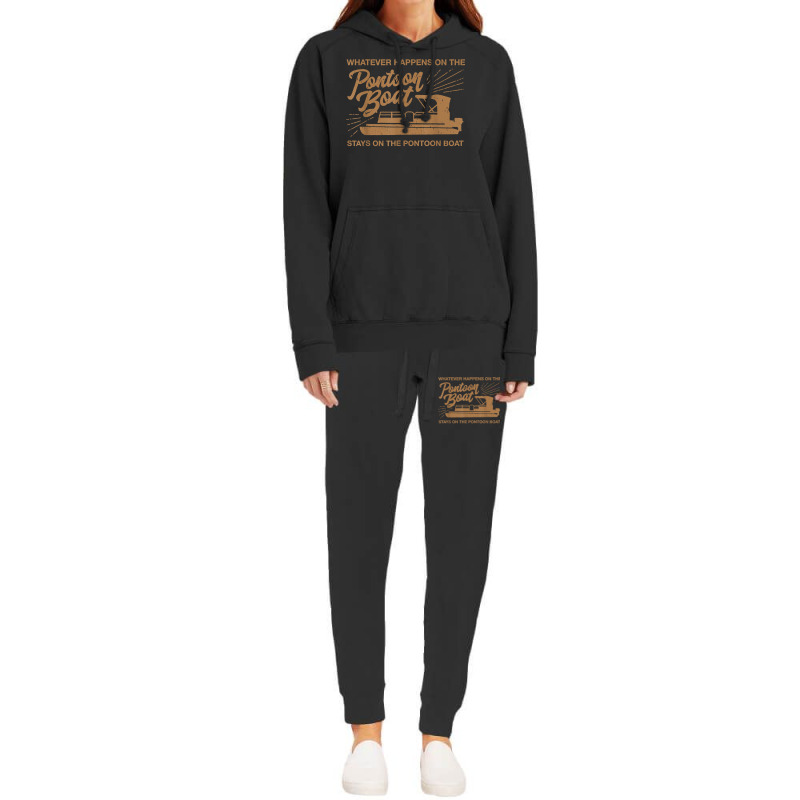 Whatever Happens On The Pontoon Boat T Shirt Hoodie & Jogger Set | Artistshot