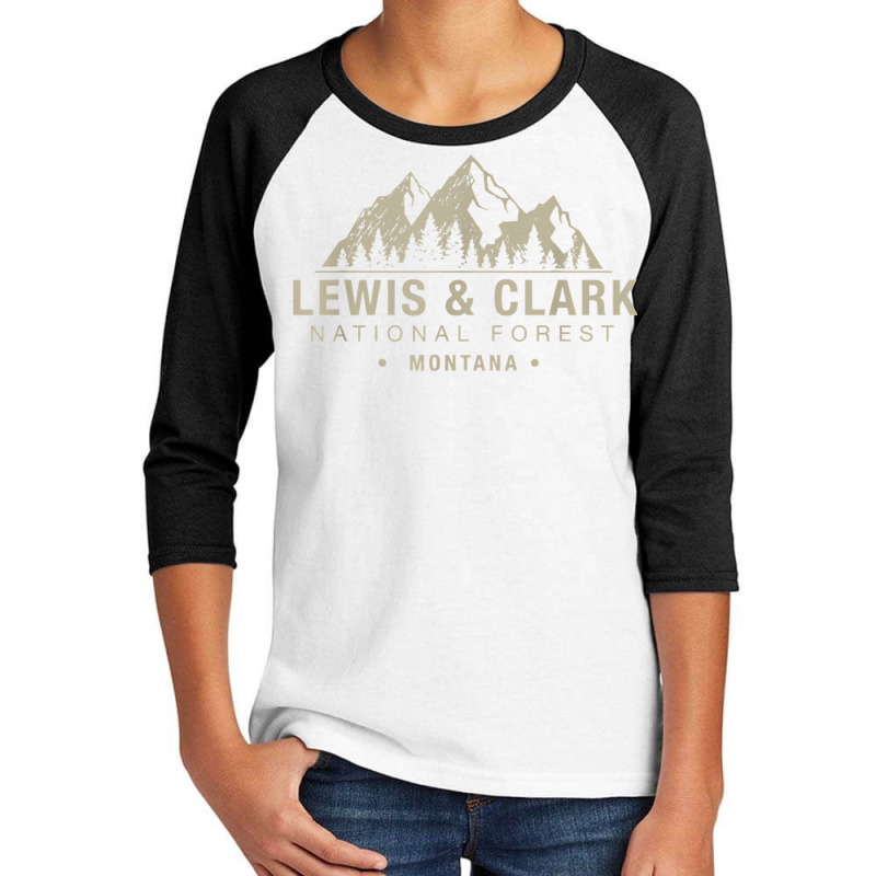 Lewis & Clark National Forest Montana T Shirt Youth 3/4 Sleeve by caulkyuladdenrxi | Artistshot