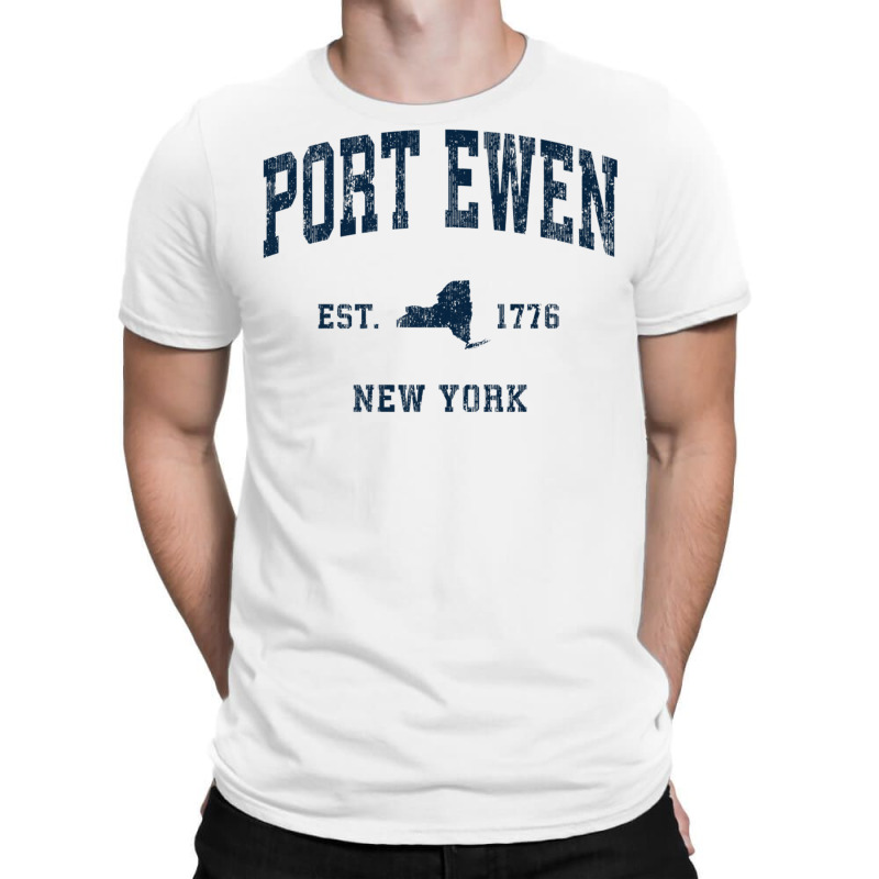 Port Ewen New York Ny Vintage Athletic Navy Sports Design Premium T Sh T-shirt | Artistshot