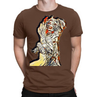 Beautiful Dog Smiling Embracing Girl's Arm. Australian Shepherd T-shirt | Artistshot