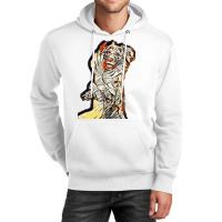 Beautiful Dog Smiling Embracing Girl's Arm. Australian Shepherd Unisex Hoodie | Artistshot