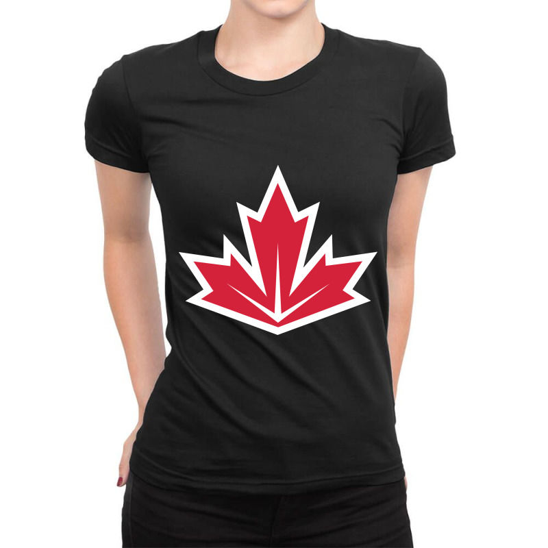 Canada Hockey Ladies Fitted T-Shirt by fujishop | Artistshot