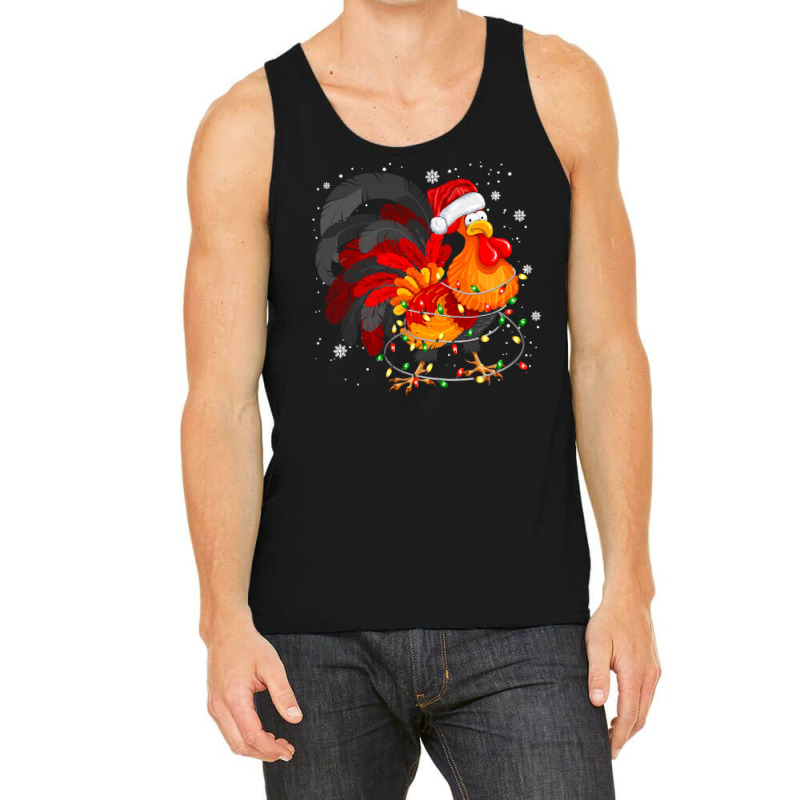 Chicken Cute Chicken Tree Christmas Light Funny Xmas Pajama Matching 1 Tank Top by pester | Artistshot