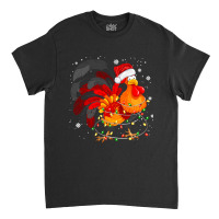 Chicken Cute Chicken Tree Christmas Light Funny Xmas Pajama Matching 1 Classic T-shirt | Artistshot