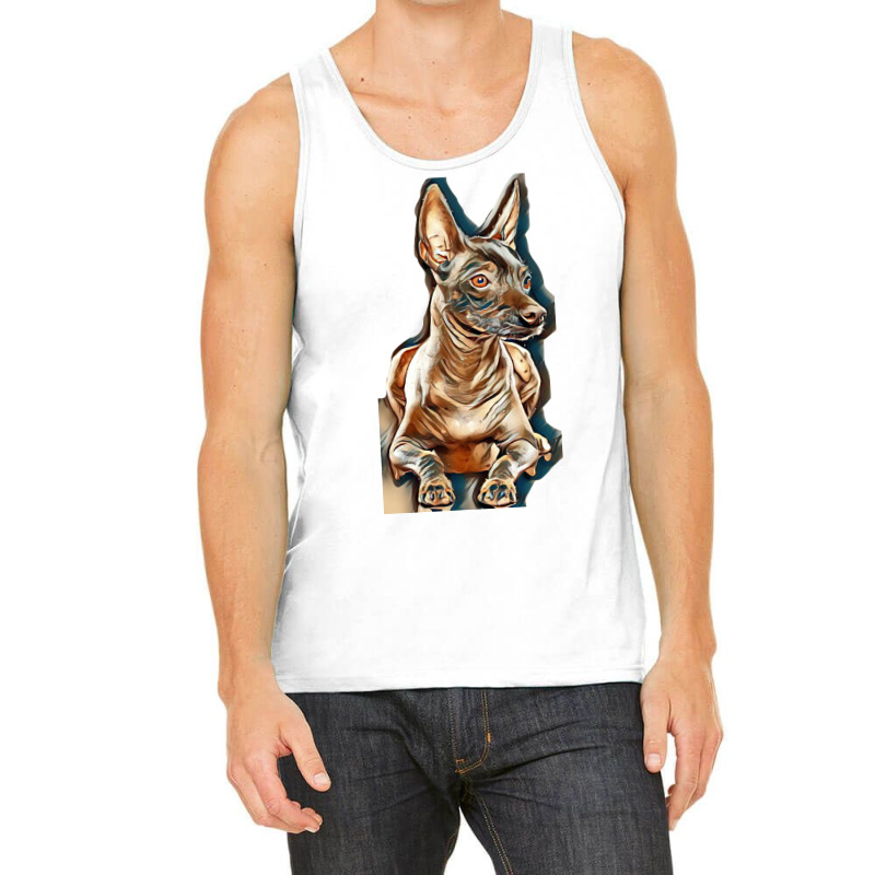 Xoloitzcuintle Dog Isolated  On Black Background In Studio Tank Top by Kemnabi | Artistshot