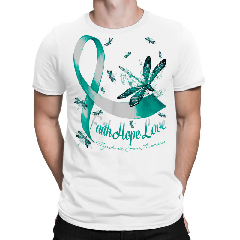 Faith Hope Love Myasthenia Gravis Awareness Dragonfly T Shirt T-shirt | Artistshot