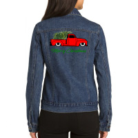 Slammed 3100 Ad Christmas Pickup Truck Pullover Hoodie Ladies Denim Jacket | Artistshot