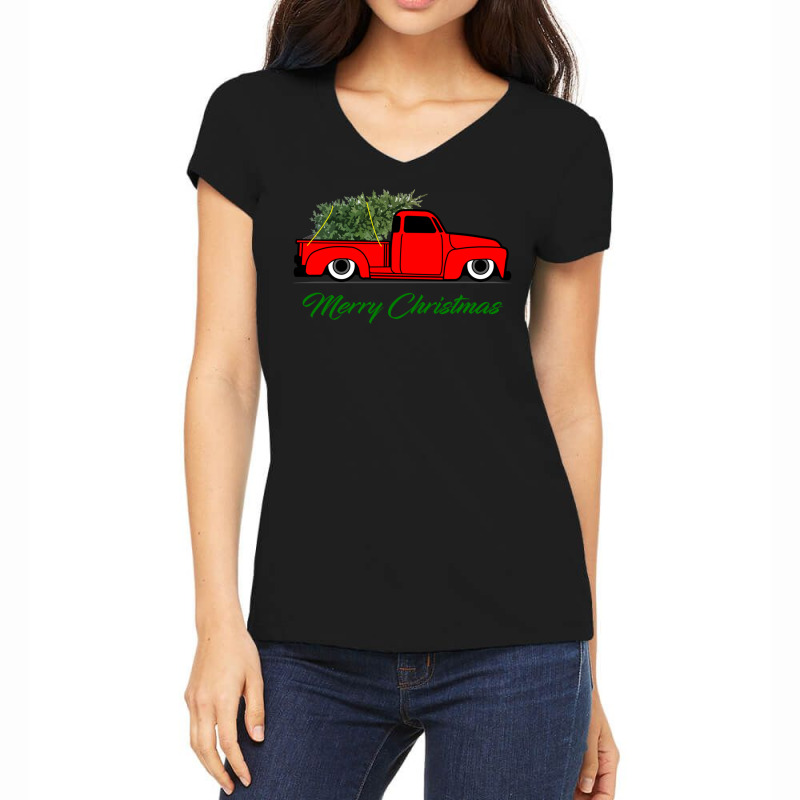 Slammed 3100 Ad Christmas Pickup Truck Pullover Hoodie Women's V-neck T-shirt | Artistshot