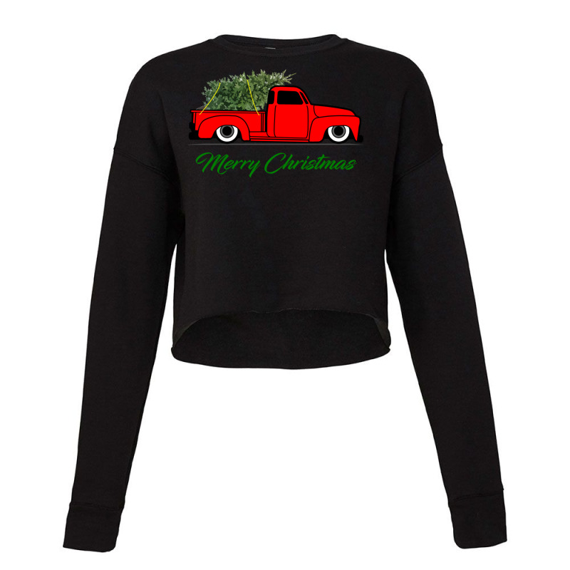 Slammed 3100 Ad Christmas Pickup Truck Pullover Hoodie Cropped Sweater | Artistshot