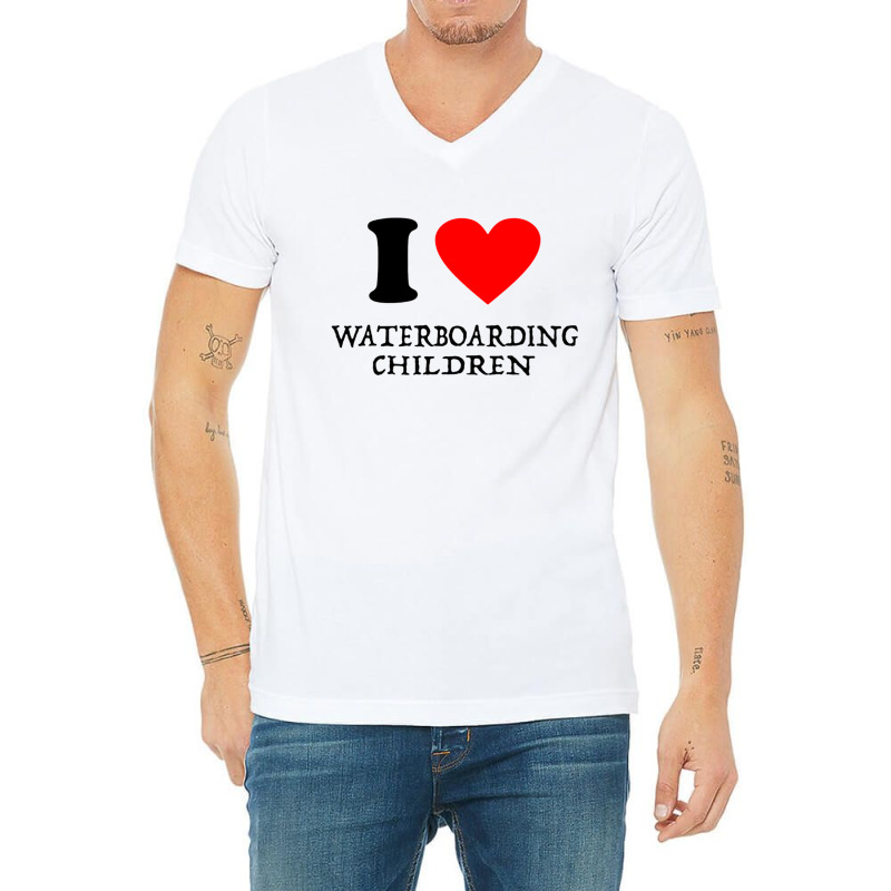 I Love Waterboarding Children V-neck Tee | Artistshot