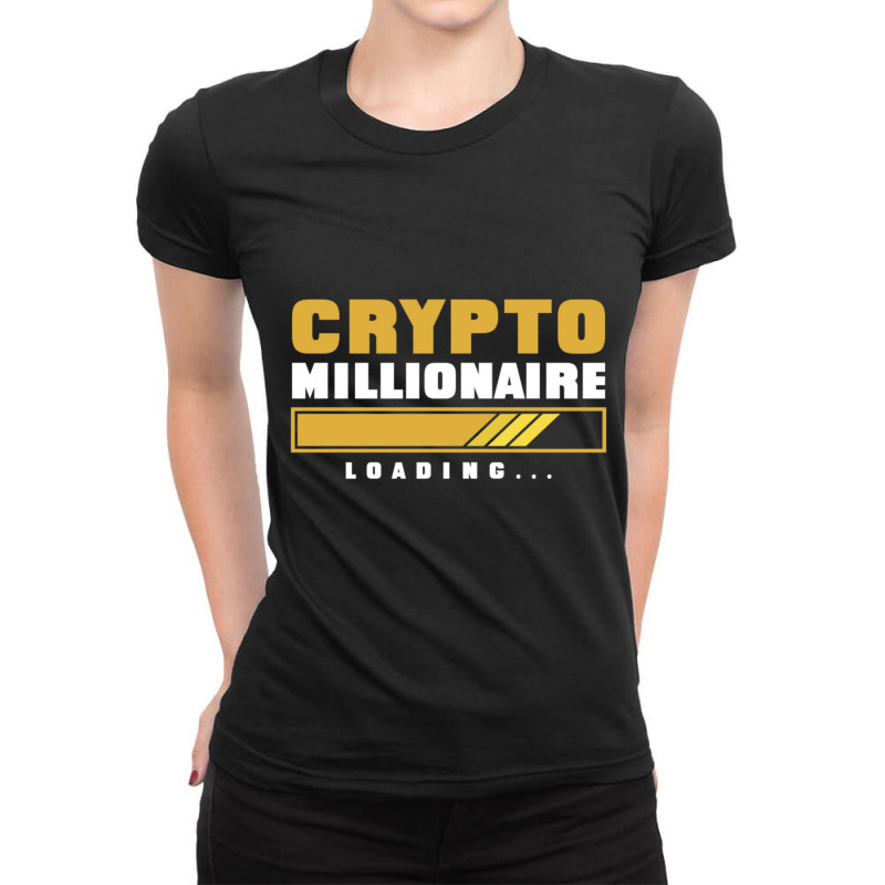 Crypto Millionaire Loading Ladies Fitted T-Shirt by kakashop | Artistshot