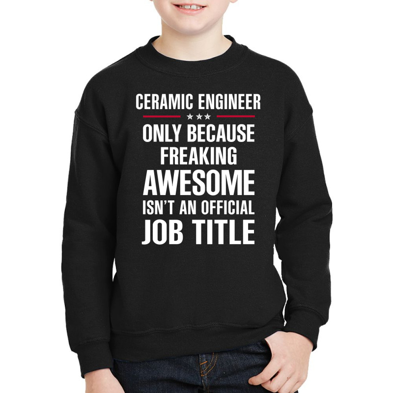 Gift For Freaking Awesome Ceramic Engineer Youth Sweatshirt | Artistshot