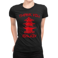 Chinese Take Out Thank You Enjoy Tee Costume Tank Top Ladies Fitted T-shirt | Artistshot