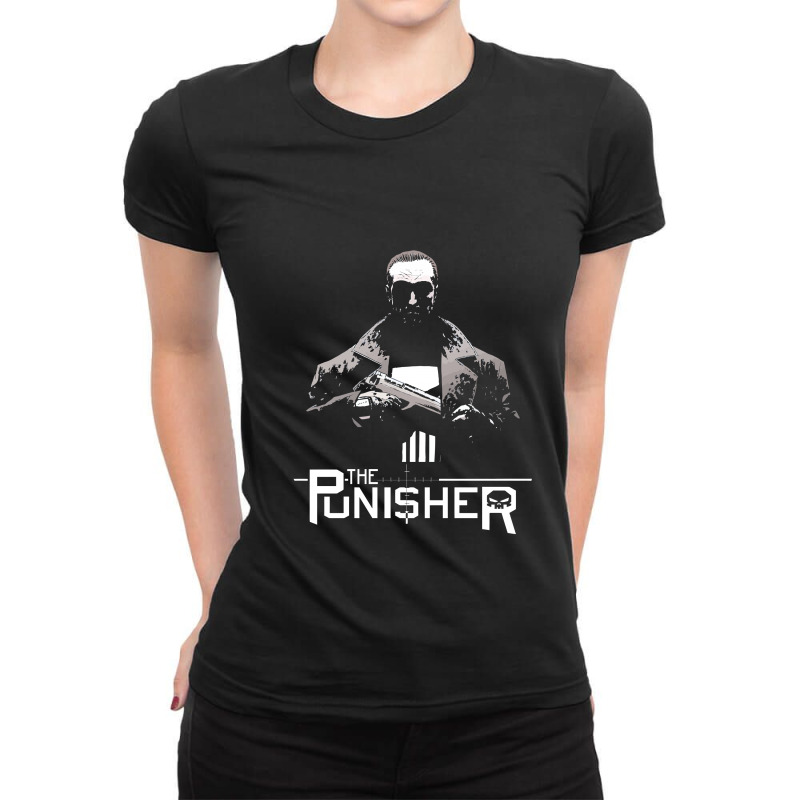 Black And White Ladies Fitted T-Shirt by EquineTee | Artistshot