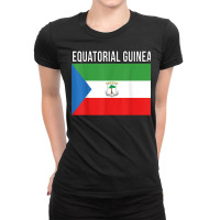 Equatorial Guinea Heritage Roots Flag T Shirt Ladies Fitted T-shirt | Artistshot