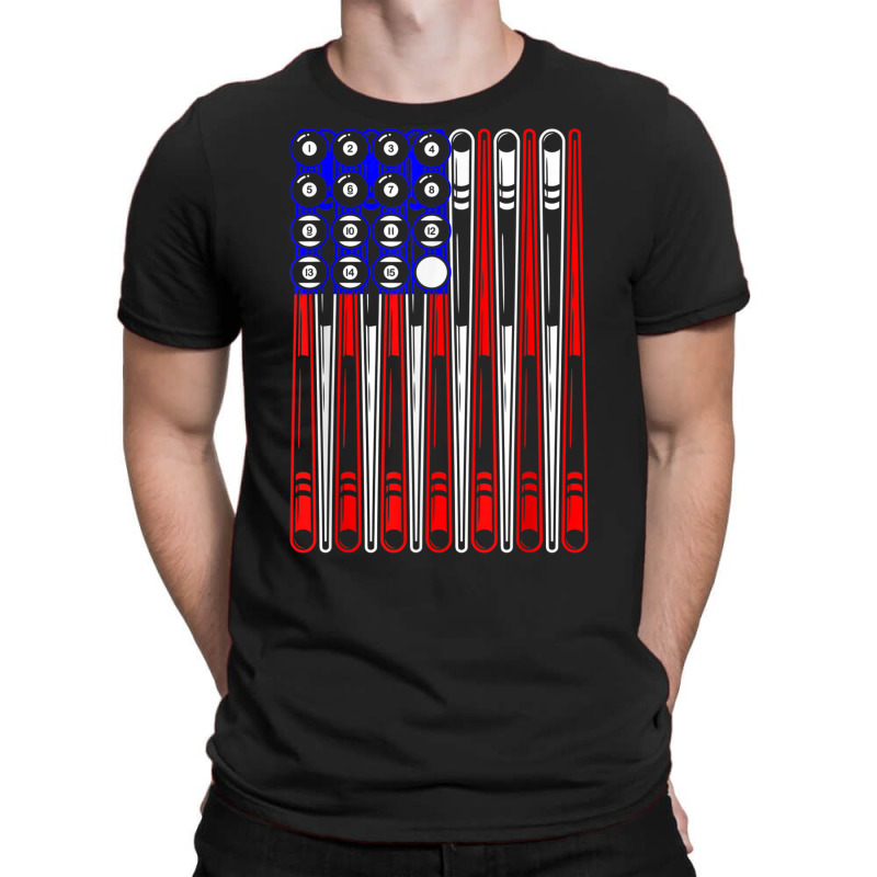 Us Flag Pool Table Billiard Player Patriotic Snooker T Shirt T-shirt | Artistshot