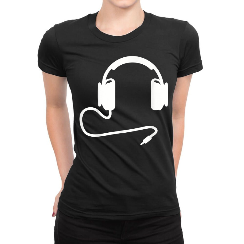 Headphones T Shirt Ladies Fitted T-Shirt by klezgbnist | Artistshot