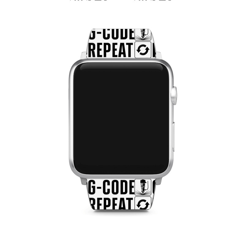 Funny Cnc Machinist Art For Men Women Cnc Machine G Code T Shirt Apple Watch Band | Artistshot