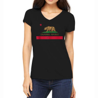 Vintage 1846 California Bear Republic State Flag Tank Top Women's V-neck T-shirt | Artistshot