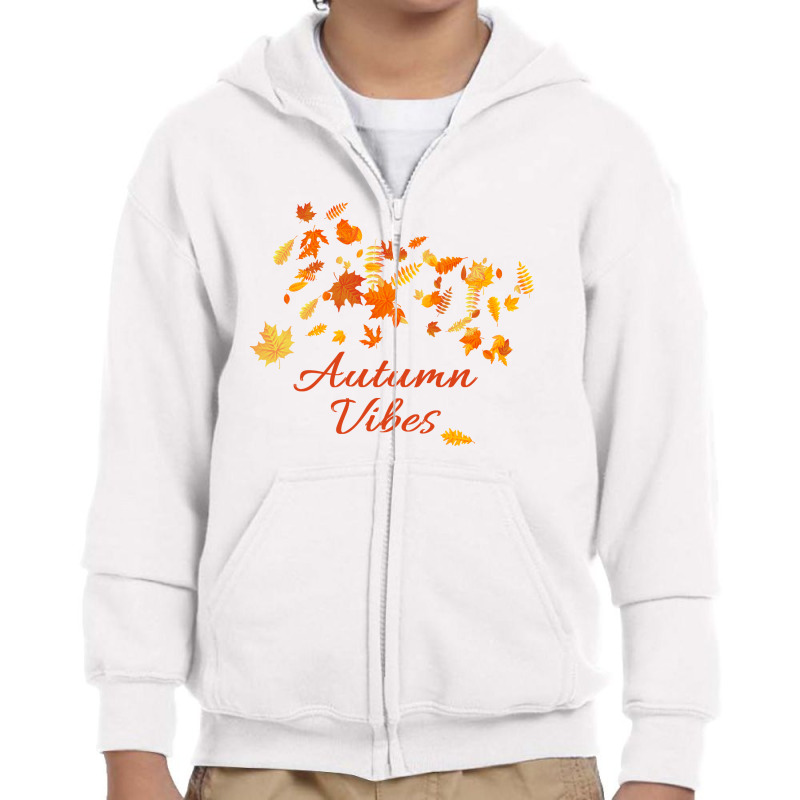 Autumn Vibes Youth Zipper Hoodie by ŞEN | Artistshot