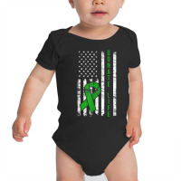 Distressed Donate Life Usa Flag Organ Kidney Donor Ribbon T Shirt Baby Bodysuit | Artistshot