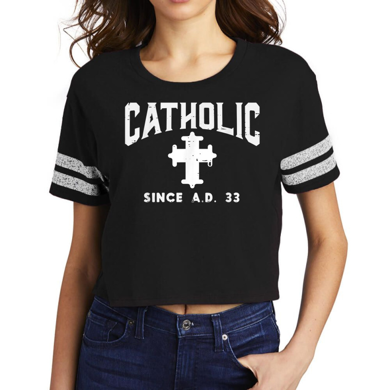 Catholic Since Ad 33 God Jesus Christian Men Women Kids T Shirt Scorecard Crop Tee | Artistshot