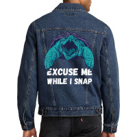 Snapping Turtle Sea Animal Excuse Me Snapping Turtle Lover T Shirt Men Denim Jacket | Artistshot