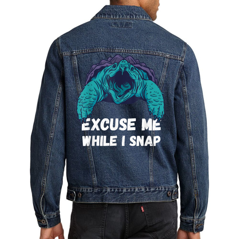 Snapping Turtle Sea Animal Excuse Me Snapping Turtle Lover T Shirt Men Denim Jacket | Artistshot